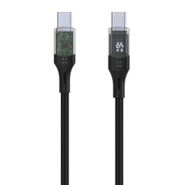 Fixed | Cable USB-C/USB-C with display, PD support, 1.2m, USB 2.0, 100W | FIXDD-CC12-BK