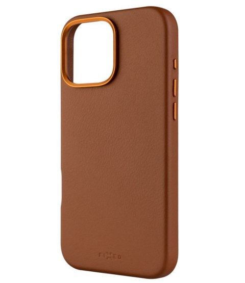 Fixed MagLeather | Back cover | Apple | iPhone 16 Pro Max | Leather | Brown