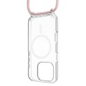 Fixed | MagPure Neck | Back Cover with Lanyard | Apple | iPhone 16 Pro Max | TPU | Clear, Pink