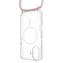 Fixed | MagPure Neck | Back Cover with Lanyard | Apple | iPhone 16 | TPU | Clear, Pink