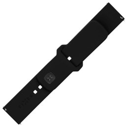 Fixed | Sporty Strap Set with Quick Release 20mm for Smartwatch | 160-235 mm | Black | Silicone