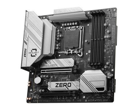 MSI B760M PROJECT ZERO | Rodzina procesorów Intel | Gniazdo procesora LGA1700 | DDR5 | Obsługiwane interfejsy dysków twardych SA