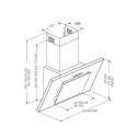 Okap AKPO WK-4 NERO 2.0 60 SZARY/SZARE SZKŁO T300 Liniowy LED/Siłownik