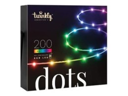 Twinkly Dots Smart LED 200 RGB (Multicolor), 10m, Black wirw|Twinkly