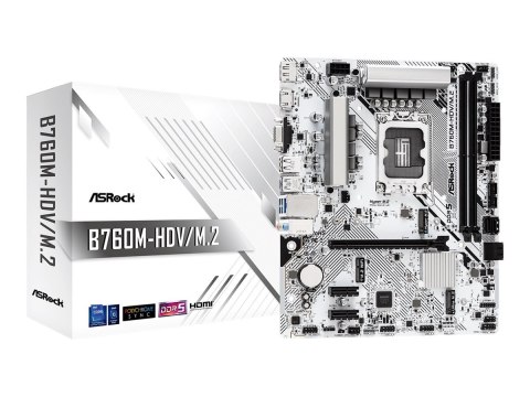 ASRock B760M-HDV/M.2 | Rodzina procesorów Intel | Gniazdo procesora LGA1700 | DDR5 | Liczba złączy SATA 4
