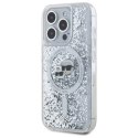 Karl Lagerfeld KLHMP15XLGKCSGH iPhone 15 Pro Max 6.7" hardcase transparent Liquid Glitter Karl&Choupette Head Magsafe