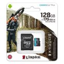 Kingston | microSD | Canvas Go! Plus | 128 GB | MicroSD | Pamięć flash klasy 10 | Adapter SD