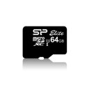 Silicon Power | Elite UHS-I | 64 GB | MicroSDXC | Pamięć flash klasy 10 | Adapter SD