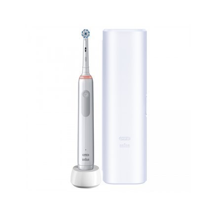 Oral-B | Pro3 3500 Czułe Czyszczenie | Elektryczna szczoteczka do zębów | Niestandardowy | Dla dorosłych | biały | 1 Końcówka W