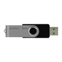 Goodram USB flash disk, USB 3.0 (3.2 Gen 1), 32GB, UTS3, czarny, UTS3-0320K0R11, USB A, z obrotową osłoną