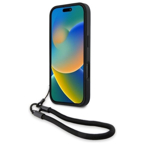 BMW BMHCP16X23RMRLK iPhone 16 Pro Max 6.9" czarny/black hardcase Signature Leather Wordmark Cord