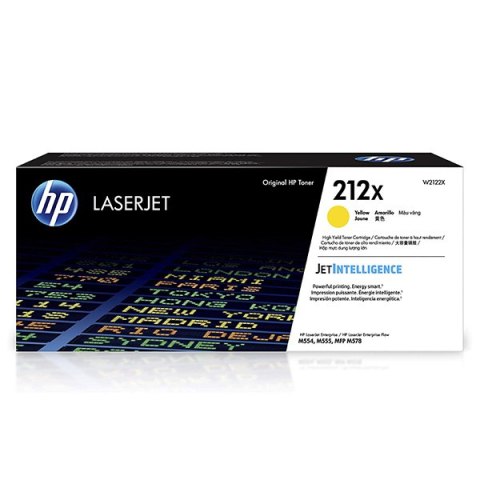 HP oryginalny toner W2122X, yellow, 10000s, HP 212X, High Yield, HP Color LaserJet Enterprise M554dn,M555dn,M555x, O