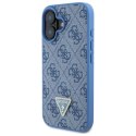 Guess GUHCP16SP4TDSCPB iPhone 16 6.1" niebieski/blue hardcase Leather Metal Logo Strass Crossbody