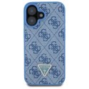 Guess GUHCP16SP4TDSCPB iPhone 16 6.1" niebieski/blue hardcase Leather Metal Logo Strass Crossbody