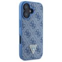 Guess GUHCP16SP4TDSCPB iPhone 16 6.1" niebieski/blue hardcase Leather Metal Logo Strass Crossbody