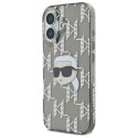 Karl Lagerfeld KLHCP16SHKLPKHK iPhone 16 6.1" czarny/black hardcase IML Karl Head Electroplated