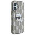 Karl Lagerfeld KLHCP16SHKLPKHK iPhone 16 6.1" czarny/black hardcase IML Karl Head Electroplated