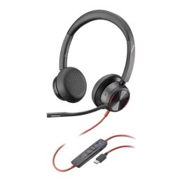 Słuchawki z mikrofonem Poly Blackwire 8225 Stereo Microsoft Teams USB-C Headset + adapter USB-C/A