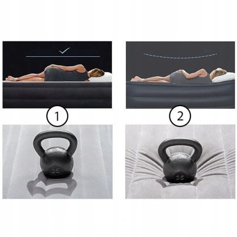 Materac dmuchany do spania łóżko dwuosobowy 191x137 cm INTEX 64108