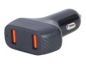 Ładowarka samochodowa Gembird | TA-U2QC3-CAR-01 | 2-portowy szybki ładowarka USB