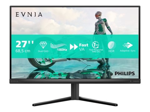 Philips 27M2N3500NL/00 | 27 " | VA | 16:9 | 144 Hz | 1 ms | 2560 x 1440 pikseli | 300 cd/m² | 2 porty HDMI | Gwarancja 24 miesią