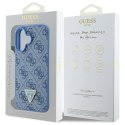 Guess GUHCP16SP4TDPB iPhone 16 6.1" niebieski/blue hardcase Leather 4G Triangle Strass