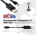 CLUB 3D Mini DisplayPort to DisplayPort 1.4 HBR3 8K60Hz Kabel, 2 M