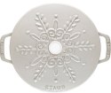 Garnek żeliwny okrągły snowflake STAUB 40506-548-0 - biały 3.6 ltr