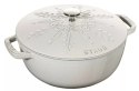 Garnek żeliwny okrągły snowflake STAUB 40506-548-0 - biały 3.6 ltr