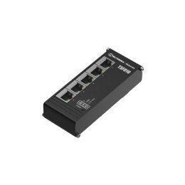 Teltonika TSF010 Unmanaged Industrial Switch, 3-pin industrial DC power socket, 7 - 57 VDC, Integrated DIN rail bracket