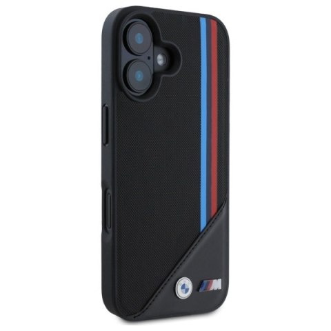 BMW BMHMP16S23PUTRK iPhone 16 6.1" czarny/black hardcase M Meshed Tricolor Stripes MagSafe