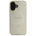 Guess GUHMP16SPSAPSMED iPhone 16 6.1" złoty/gold hardcase Saffiano Peony Classic Logo MagSafe