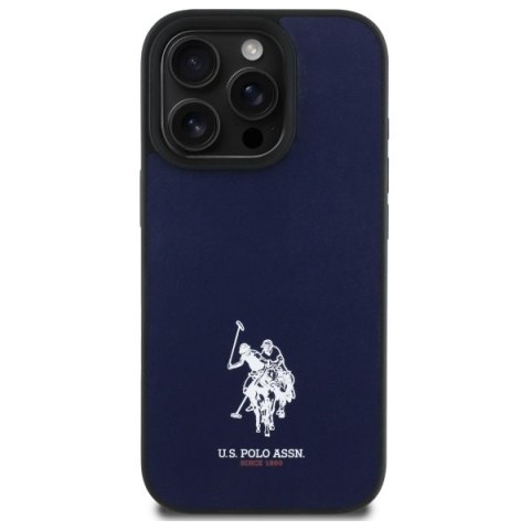 US Polo USHCP15XPGEV iPhone 15 Pro Max 6,7" granatowy/navy Leather Embroidered DH Color