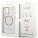 Guess GUHMP15MHTRMD iPhone 15 Plus / 14 Plus 6.7" złoty/gold hard case Metal Outline Magsafe