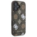 Guess GUHMP16SP4PWPW iPhone 16 6.1" brązowy/brown hardcase Peony On 4G Background MagSafe