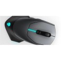 Dell | Alienware Gaming Mouse | Bezprzewodowa mysz optyczna | AW610M | Gaming Mouse | Ciemnoszara