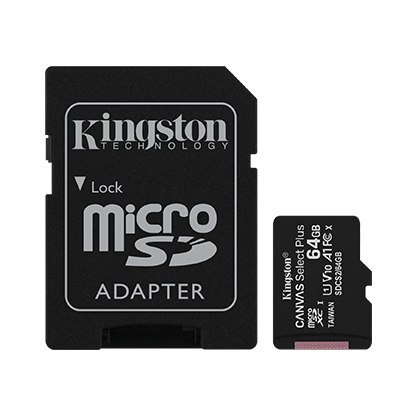 Kingston | Canvas Select Plus | UHS-I | 64 GB | MicroSDXC | Pamięć flash klasy 10 | Adapter SD