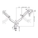 Logilink BP0043 Dual Monitor Desk mount, 13"-32",gas spring, aluminum Logilink