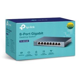 TP-LINK | Switch | TL-SG108 | Niezarządzalny | Desktop | 1 Gb/s (RJ-45) ilość portów 8 | Typ zasilania Zewnętrzny | 36 miesięcy