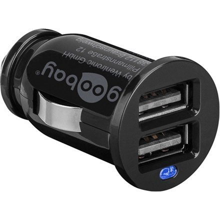 Twin USB Car Charger (2x USB) Goobay | Goodbay Dual USB car charger 2,1A | 5 V