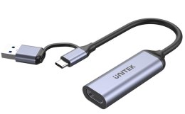 Grabber wideo Unitek USB-C/A, 4K HDMI 1.4b