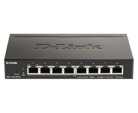 D-Link DGS-1100-08PV2/E 8-Port PoE Gigabit Smart Mana