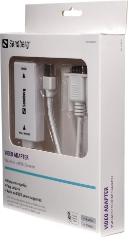 Adapter SANDBERG VGA + Audio - HDMI VGA + Audio - HDMI 508-78