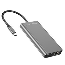 4smarts HUB 8w1 DeX Mode 2xUSB-A 3.0/USB-C/HDMI/SD/VGA/Eternet/Jack 3.5mm szary 458723