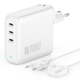 4smarts Ładowarka sieciowa GaN Flex Pro 140W 3xUSB-C biały 544140