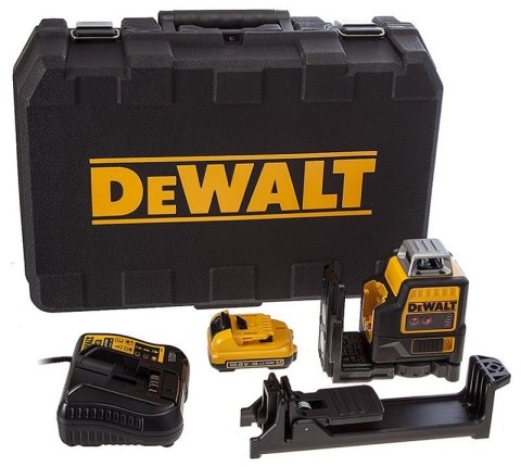 Laser liniowy krzyżowy DEWALT DCE0811D1R-QW poziomica XR Li-Ion 10,8V 2,0 Ah Czarny, Żółty