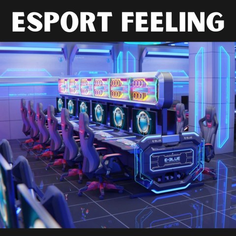 Dla gracza fotel E-Blue COBRA, czerwony, Bluetooth