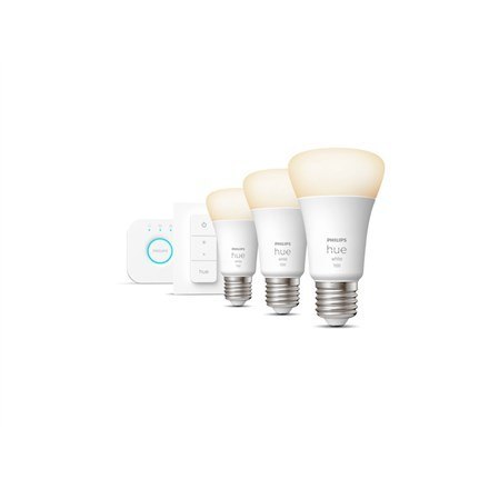 Philips Hue W Starter Kit 9,5W A60 E27 3szt, mostek, przełącznik Philips Hue Hue W Starter Kit 9,5W A60 E27, 3szt., mostek, prze