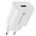 Ładowarka sieciowa 1X USB 18W QC3.0 Biała