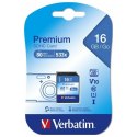 Verbatim Karta Premium U1 SDHC 16GB V10 czarny/black 43962